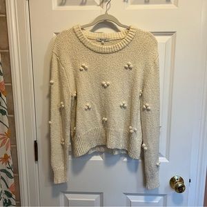 Cream Madewell Dotted Bobble Sweater size Small